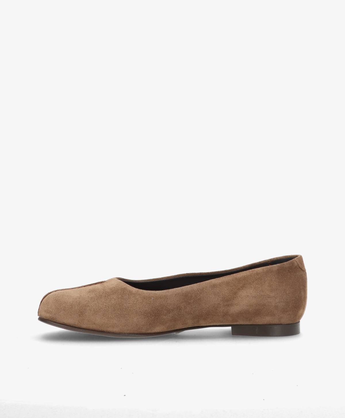 Preorder - lev. uge 39 - WHISBARE S - Nøddebrun Ruskind - Barefoot Ballerina - Dame