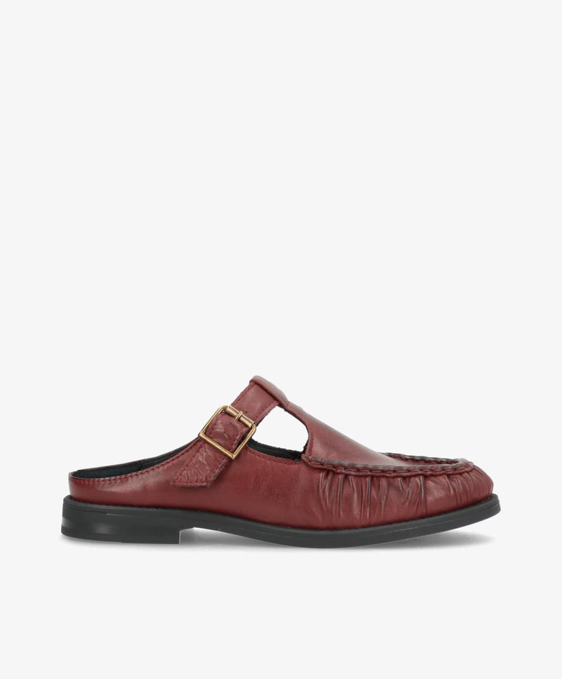 WHISPER HAY - Vinrød blødt læder - Loafer mule Dame