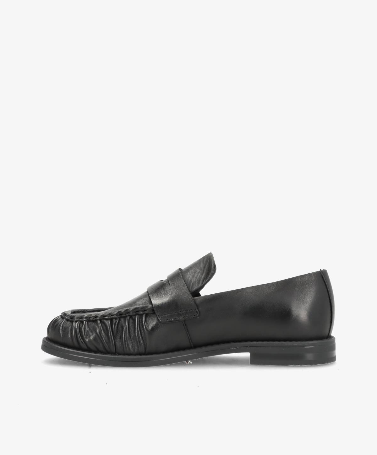 WHISPER - Sort blødt læder - Loafers Dame