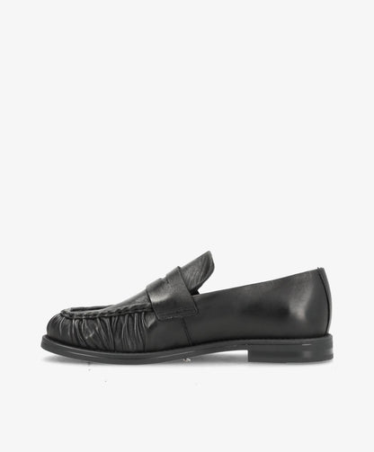 WHISPER - Sort blødt læder - Loafers Dame