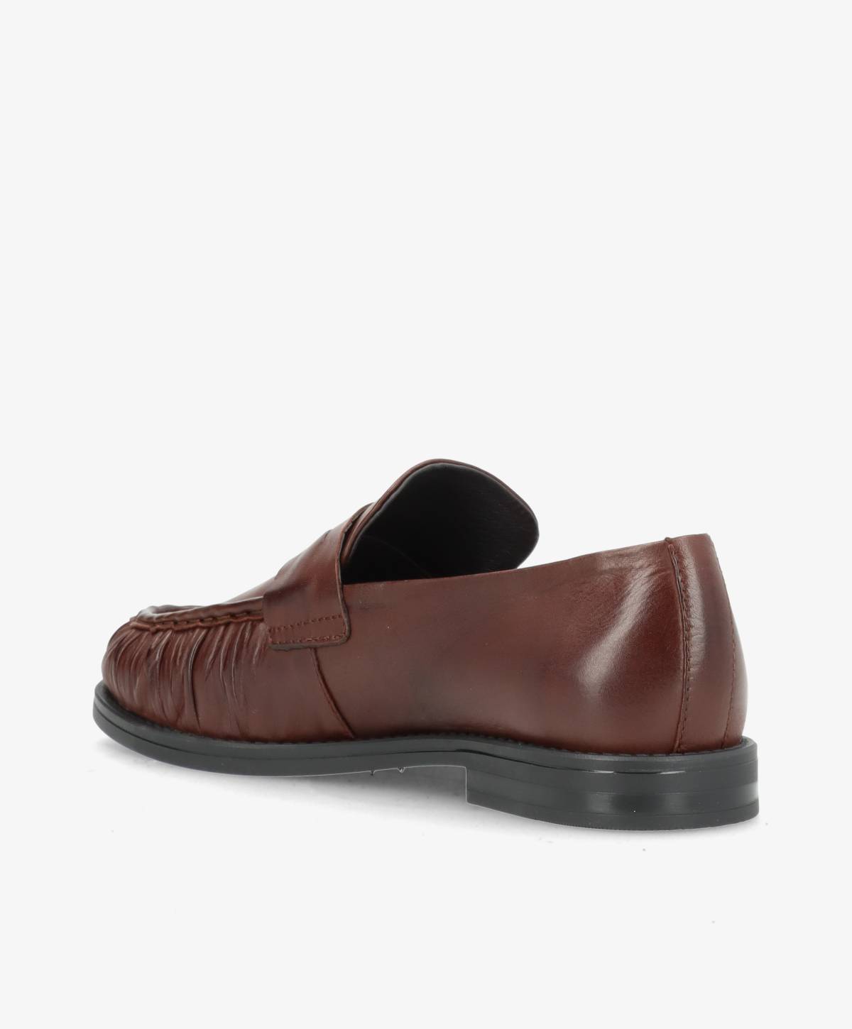 WHISPER - Mørkebrun blødt læder - Loafers Dame
