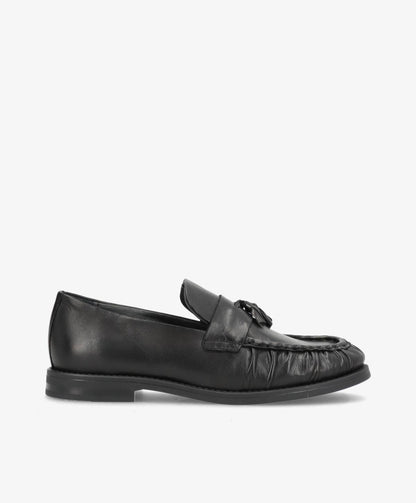 WHISPER TASS - Sort blødt læder - Loafers Dame
