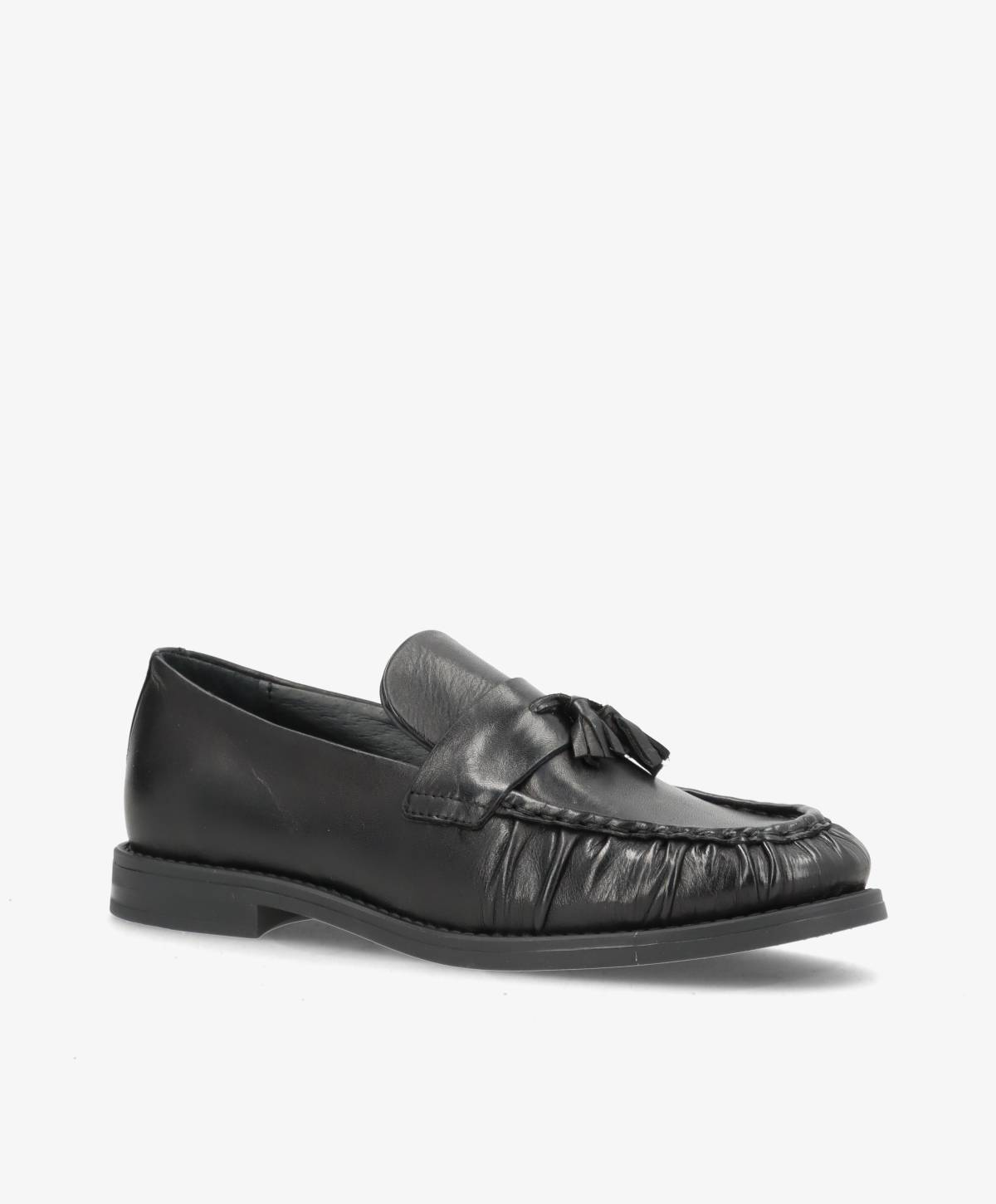 WHISPER TASS - Sort blødt læder - Loafers Dame