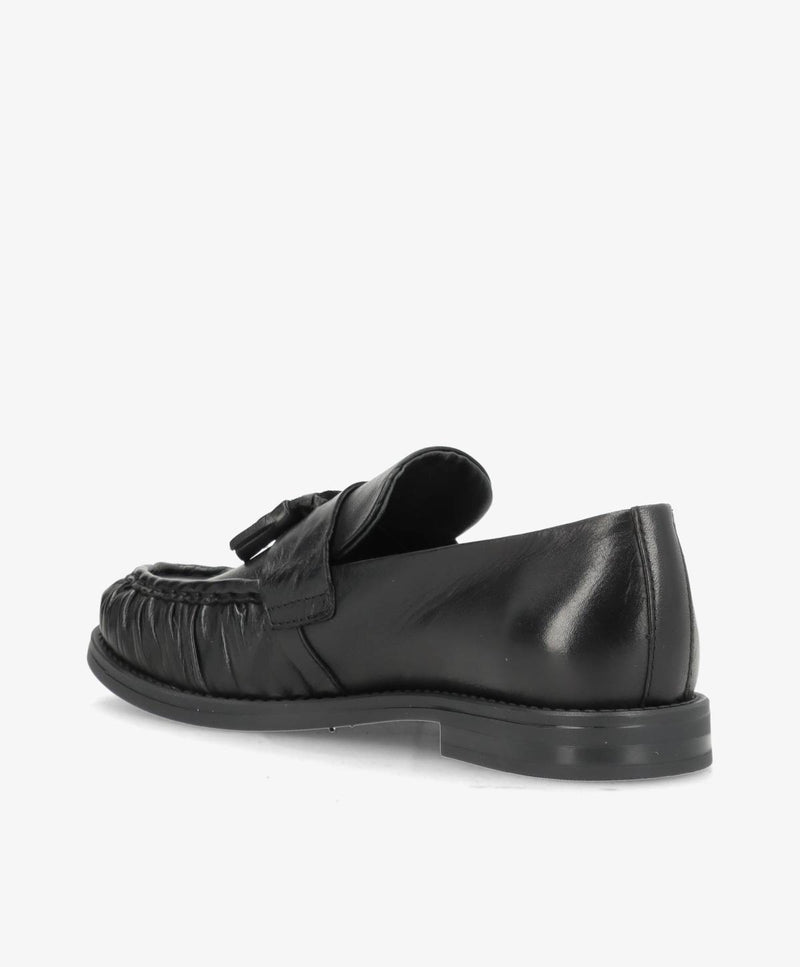 WHISPER TASS - Sort blødt læder - Loafers Dame