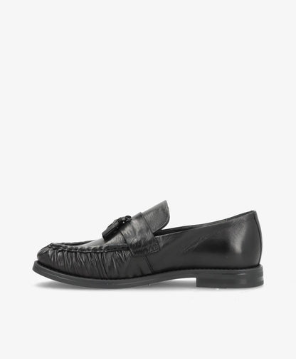 WHISPER TASS - Sort blødt læder - Loafers Dame