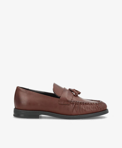 WHISPER TASS - Mørkebrun blødt læder - Loafers Dame