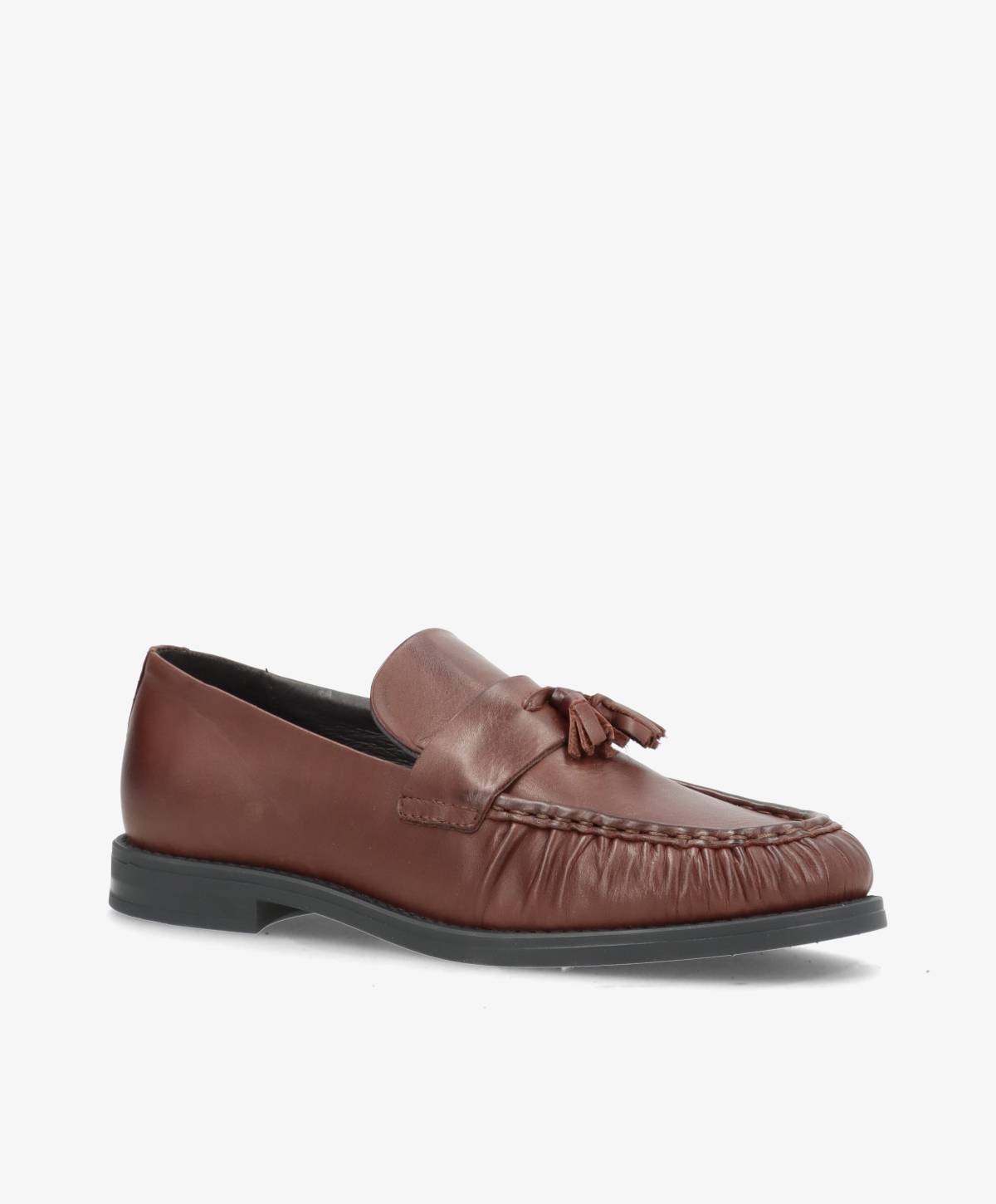 WHISPER TASS - Mørkebrun blødt læder - Loafers Dame