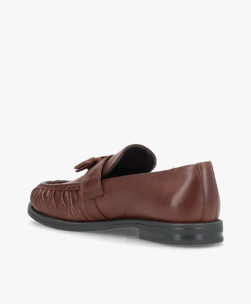 WHISPER TASS - Mørkebrun blødt læder - Loafers Dame