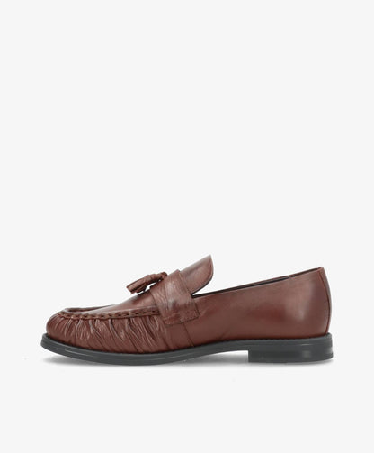 WHISPER TASS - Mørkebrun blødt læder - Loafers Dame
