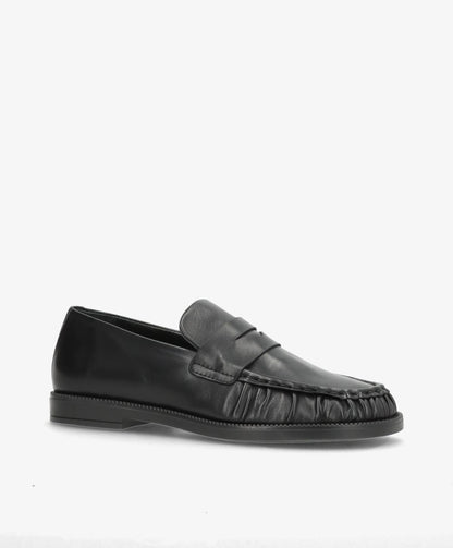 WHISPER WIDE - Sort Læder - Loafers - Dame