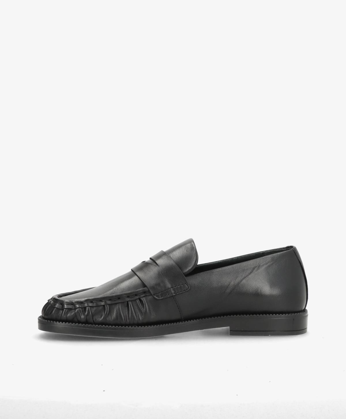 WHISPER WIDE - Sort Læder - Loafers - Dame