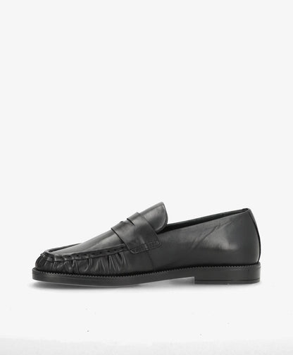 WHISPER WIDE - Sort Læder - Loafers - Dame