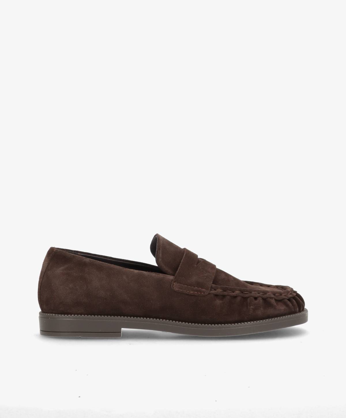 WHISPER WIDE S - Mørkebrun Ruskind - Loafers - Dame
