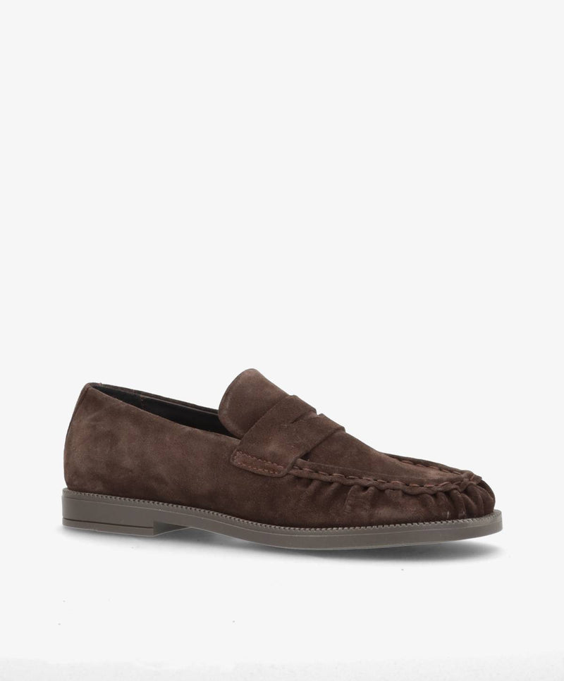 Preorder - lev. uge 39 - WHISPER WIDE S - Mørkebrun Ruskind - Loafers - Dame