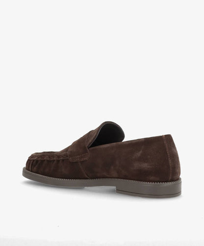 WHISPER WIDE S - Mørkebrun Ruskind - Loafers - Dame