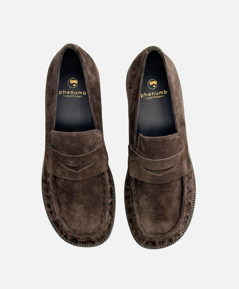 Preorder - lev. uge 39 - WHISPER WIDE S - Mørkebrun Ruskind - Loafers - Dame