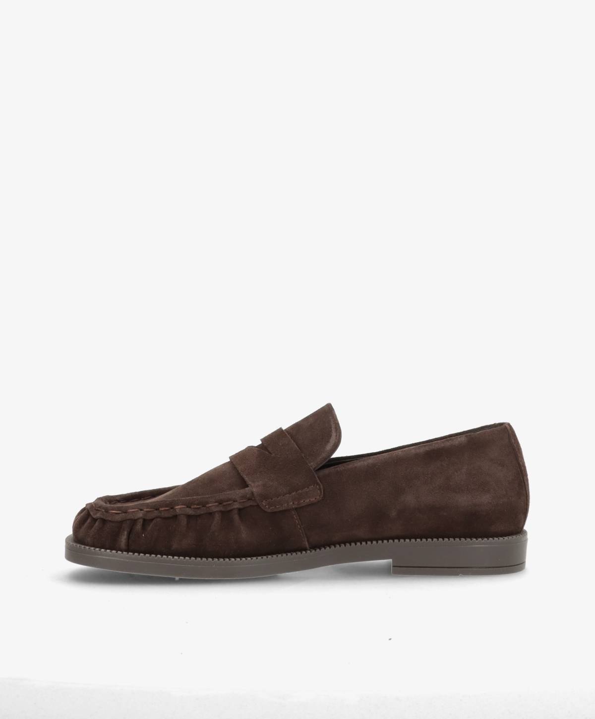 WHISPER WIDE S - Mørkebrun Ruskind - Loafers - Dame