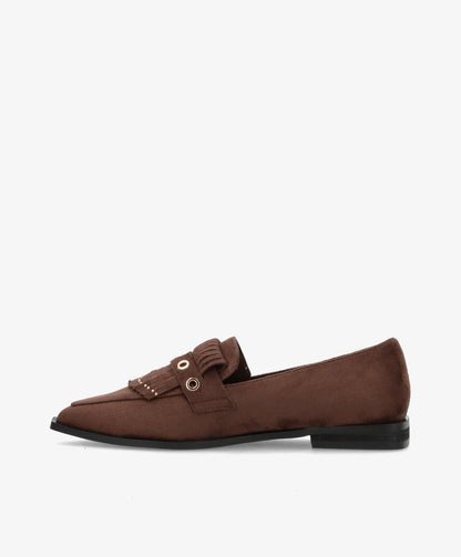 Shoecobay - Mørkebrun Vegan ruskind - sko - Dame