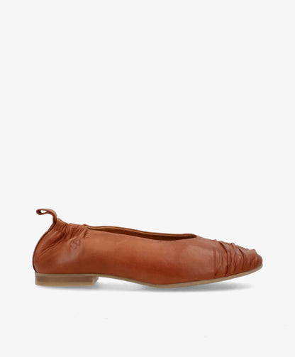 AZURA - Mellembrun læder - Ballerina Dame