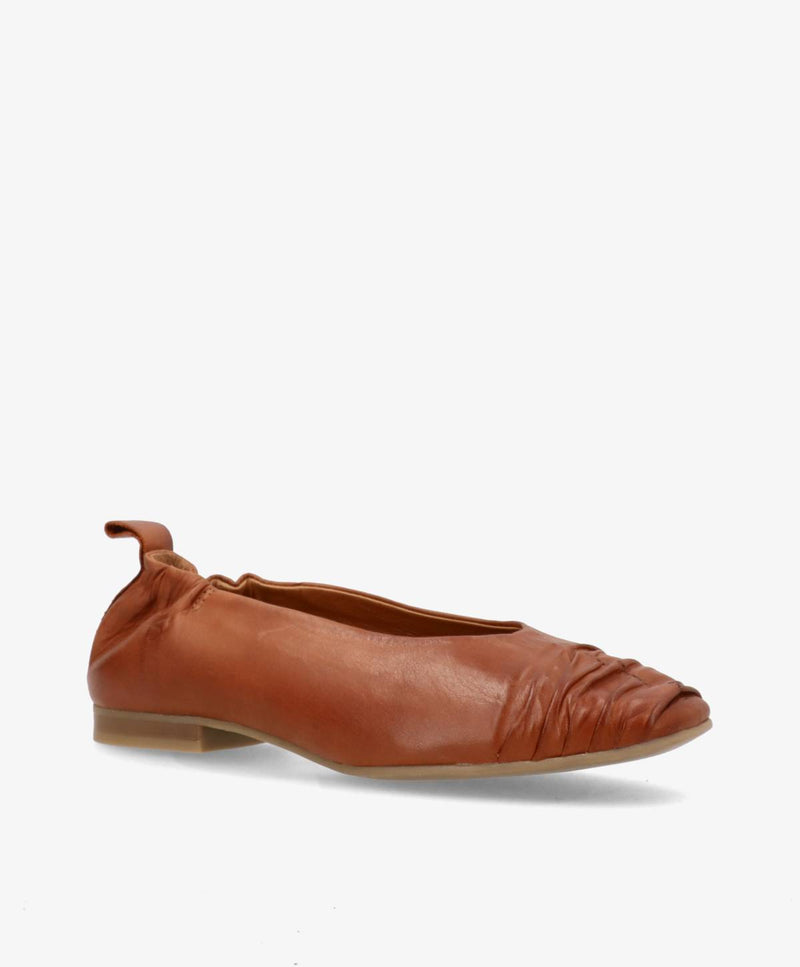 AZURA - Mellembrun læder - Ballerina Dame
