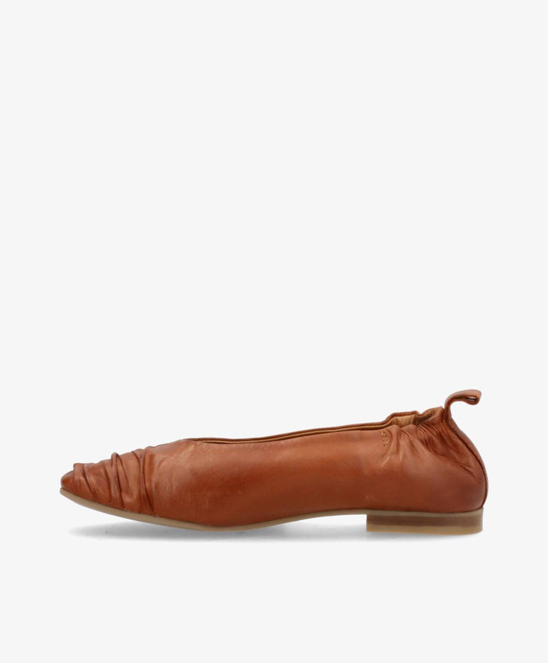 AZURA - Mellembrun læder - Ballerina Dame