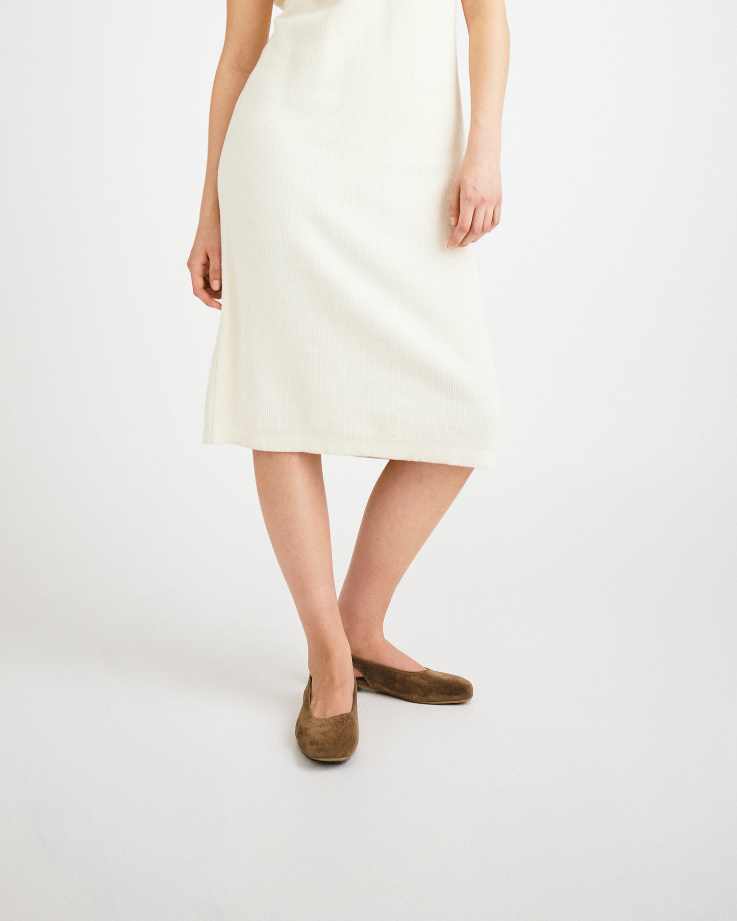 ELANOR S - Mørk beige ruskind - Slingback sko Dame