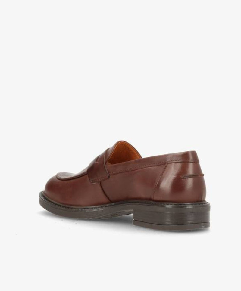 LORETTA - Mørkebrun Læder - Loafers - Dame
