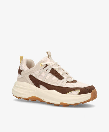 ENZO Foam - Beige-brun mesh -  Dame