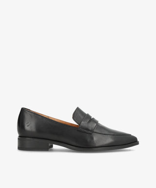 HENNY - Sort Læder - Loafers - Dame