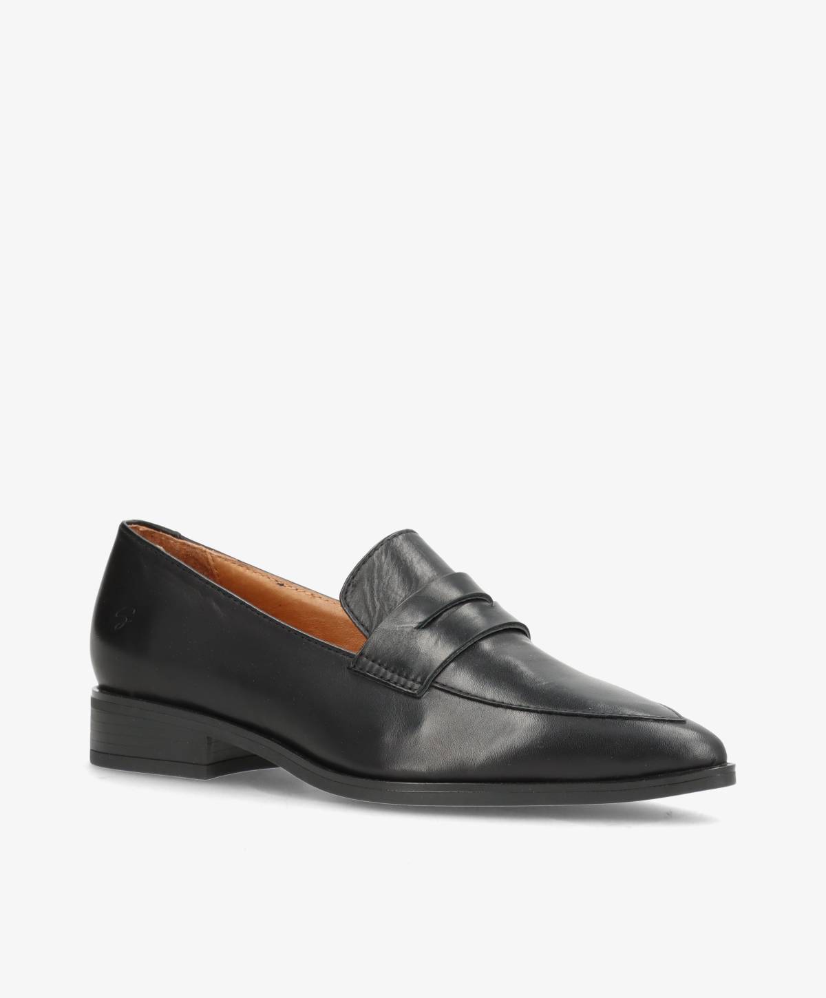 HENNY - Sort Læder - Loafers - Dame