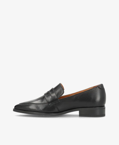 HENNY - Sort Læder - Loafers - Dame