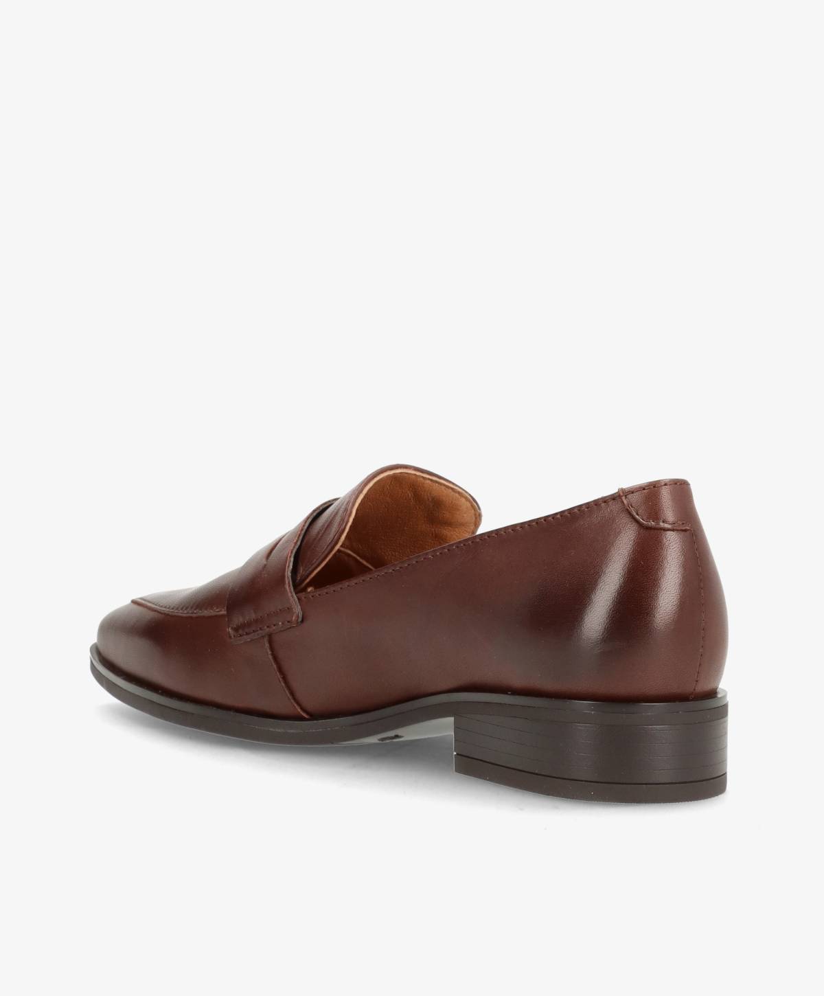 HENNY - Mørkebrun Læder - Loafers - Dame