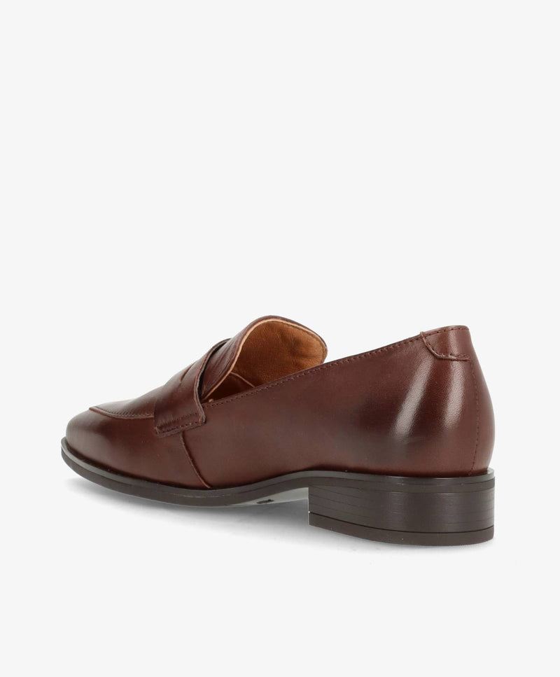 HENNY - Mørkebrun Læder - Loafers - Dame