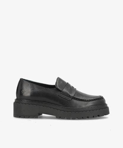 LIEKE - Sort Læder - Loafers - Dame