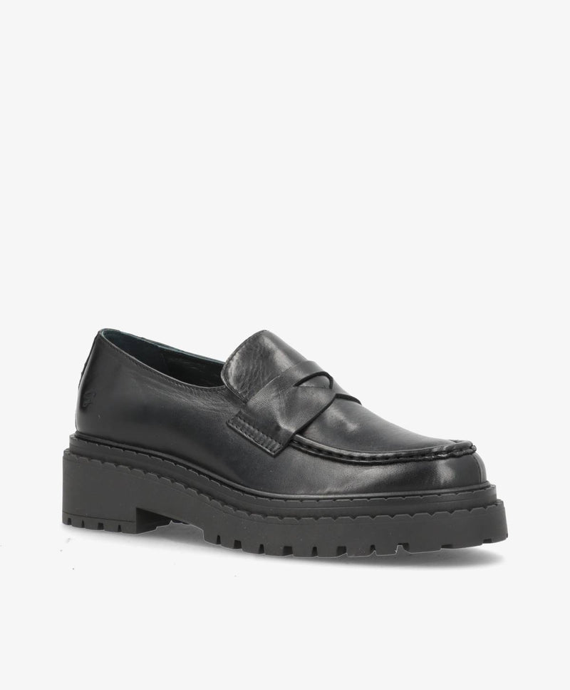 LIEKE - Sort Læder - Loafers - Dame