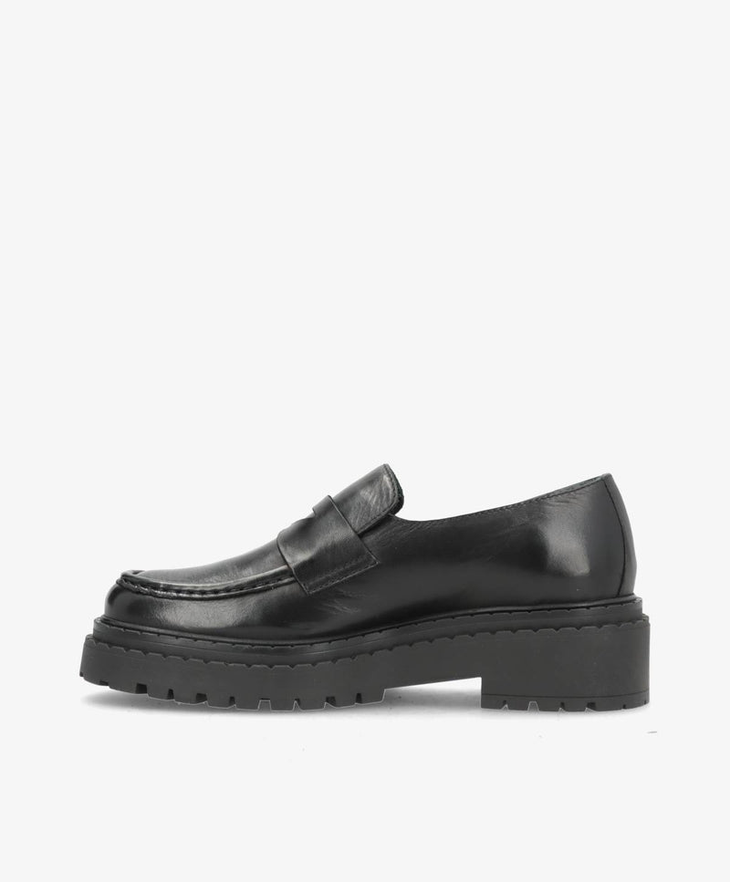 LIEKE - Sort Læder - Loafers - Dame