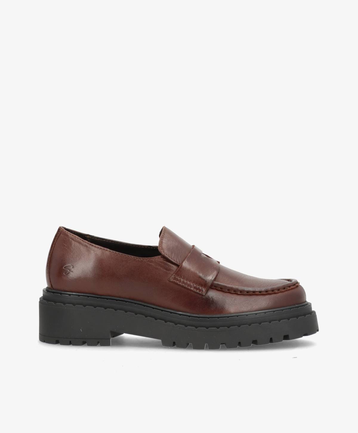 LIEKE - Mørkebrun Læder - Loafers - Dame