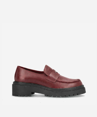 LIEKE - Bordeaux Læder - Loafers - Dame