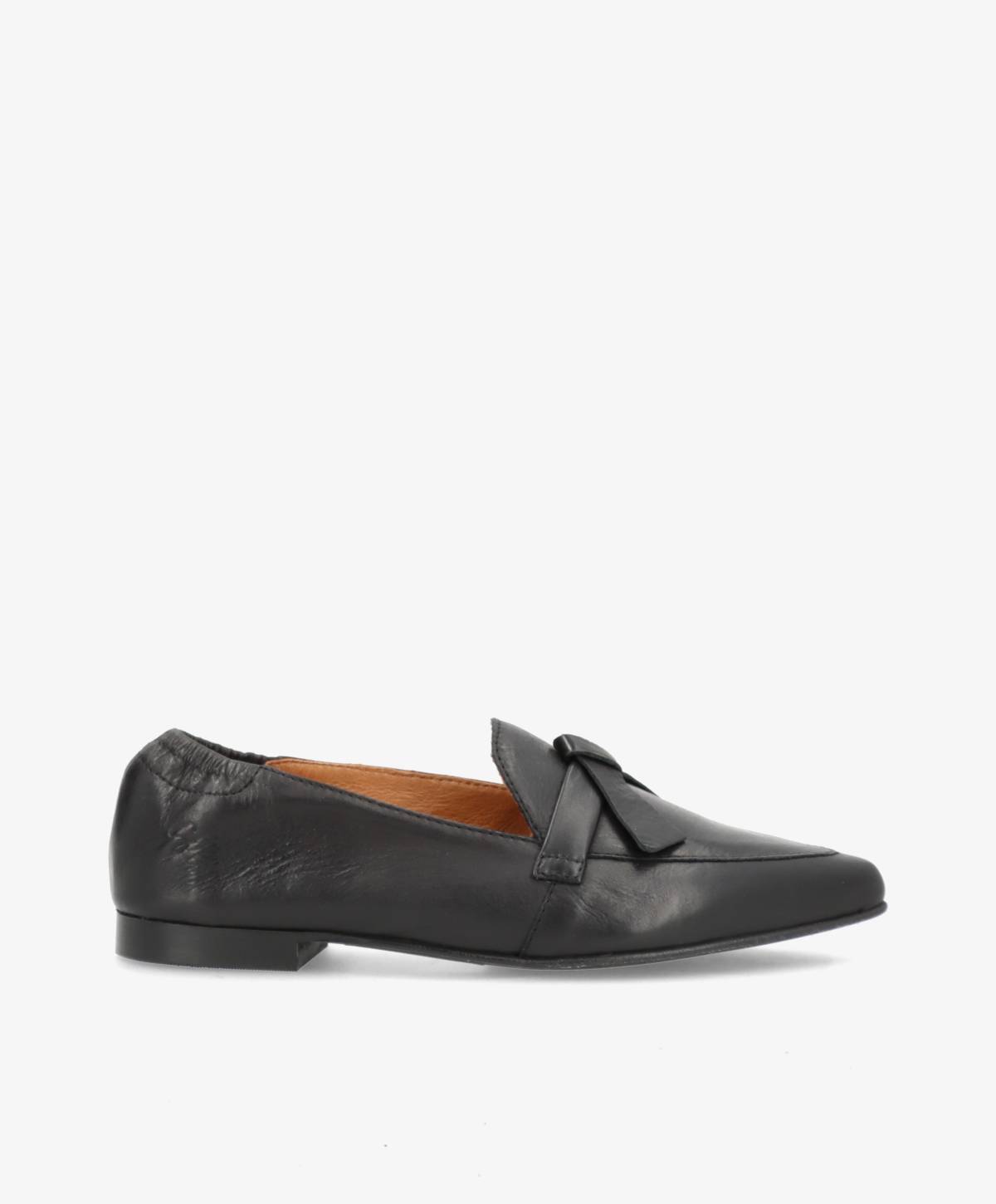 LUMIÉ - Sort læder - Loafers med spids Dame