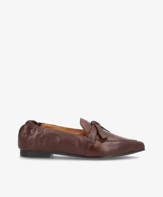 LUMIÉ - Mørkebrun læder - Loafers med spids Dame