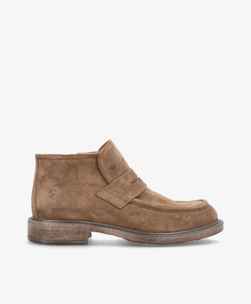 MOANA S ZIP - Brun Ruskind - Ankelstøvle - Dame