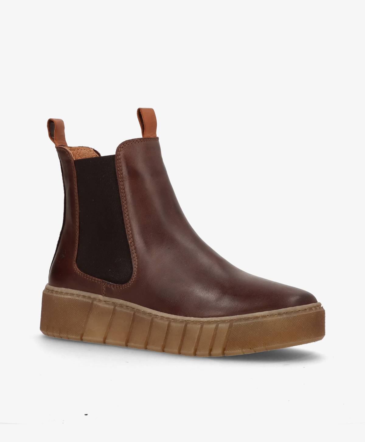 MOOVED - Mørkebrun Læder - Chelsea støvle - Dame