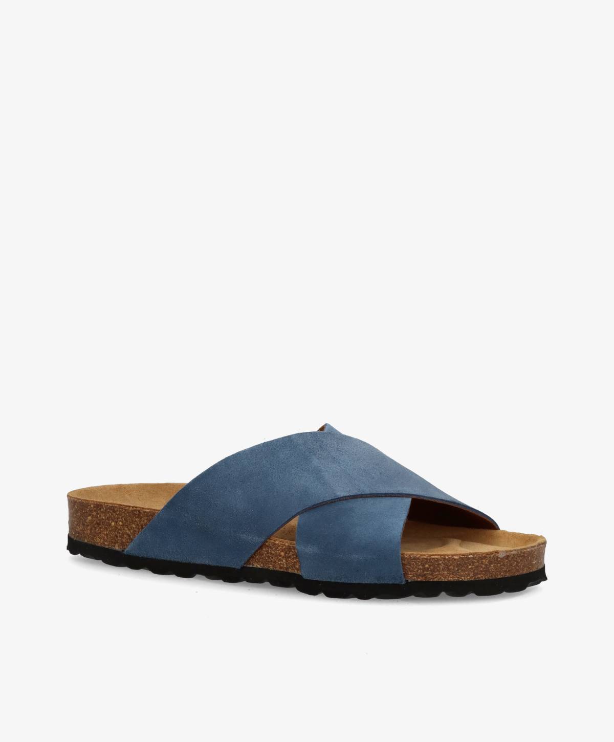 SKYE - Jeans blå ruskind - Sliders Dame