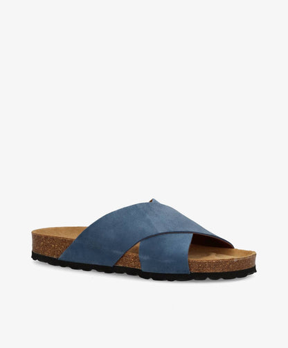 SKYE - Jeans blå ruskind - Sliders Dame