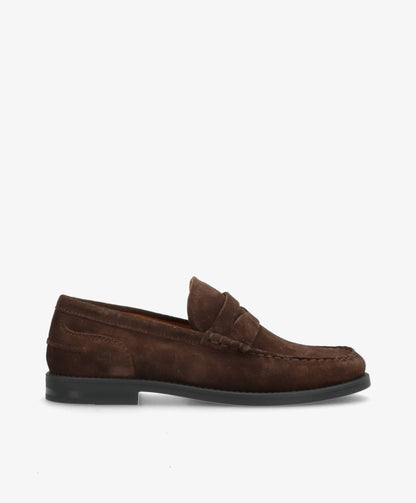 SOLVEJ S - Mørkebrun ruskind - Loafers Dame