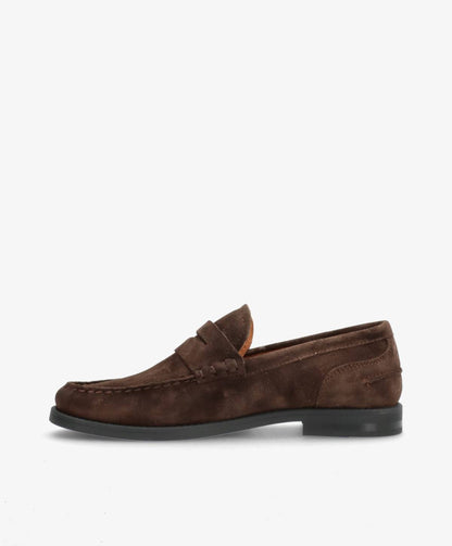 SOLVEJ S - Mørkebrun ruskind - Loafers Dame