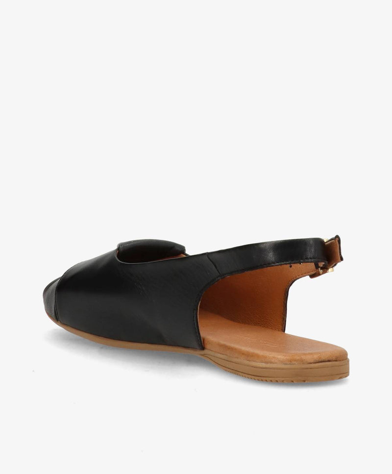 VIDA - Sort læder - Slingback Dame