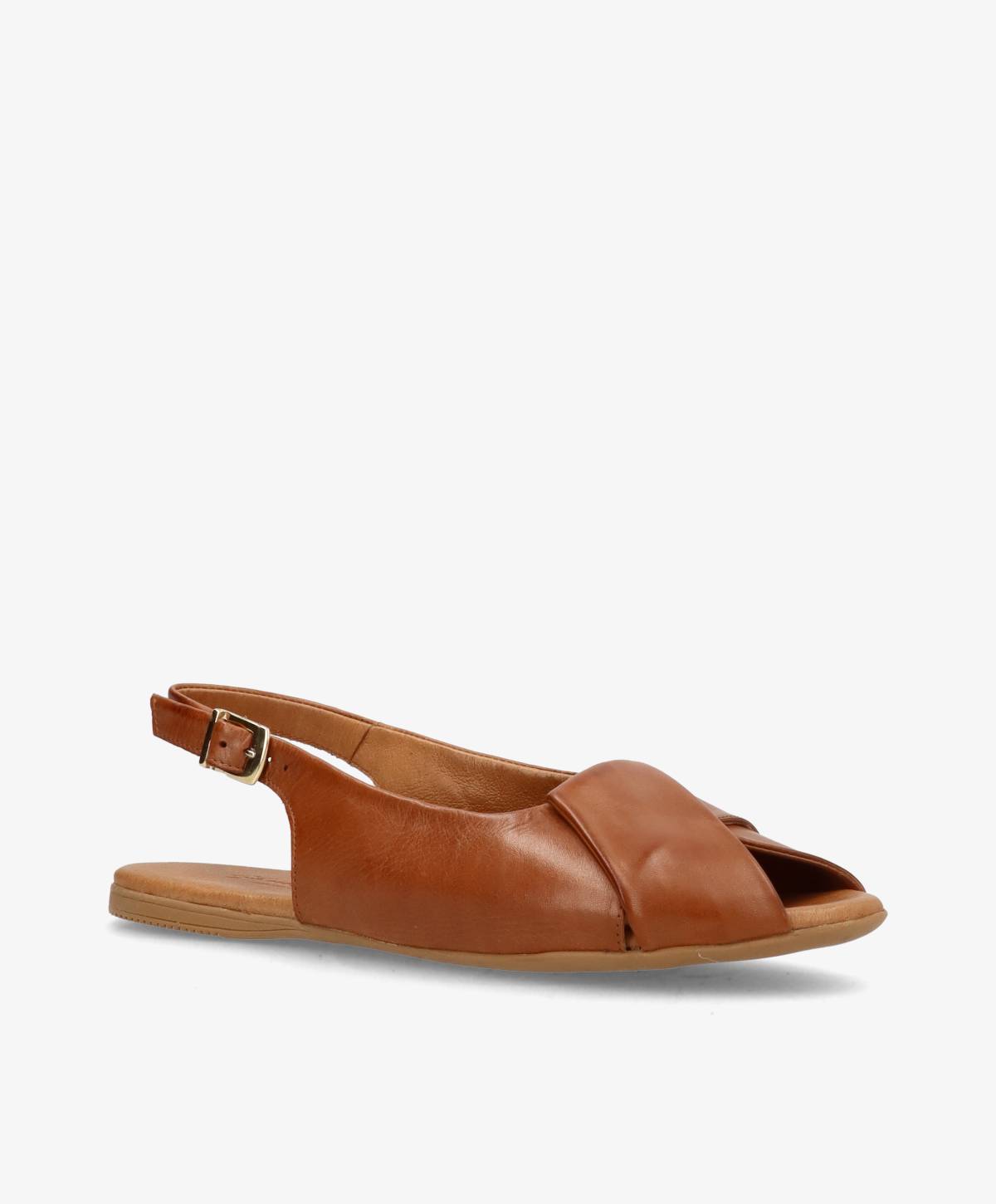 VIDA - Mellembrun læder - Slingback Dame