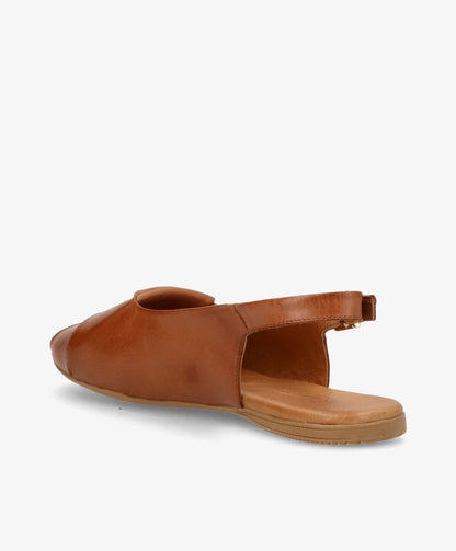VIDA - Mellembrun læder - Slingback Dame