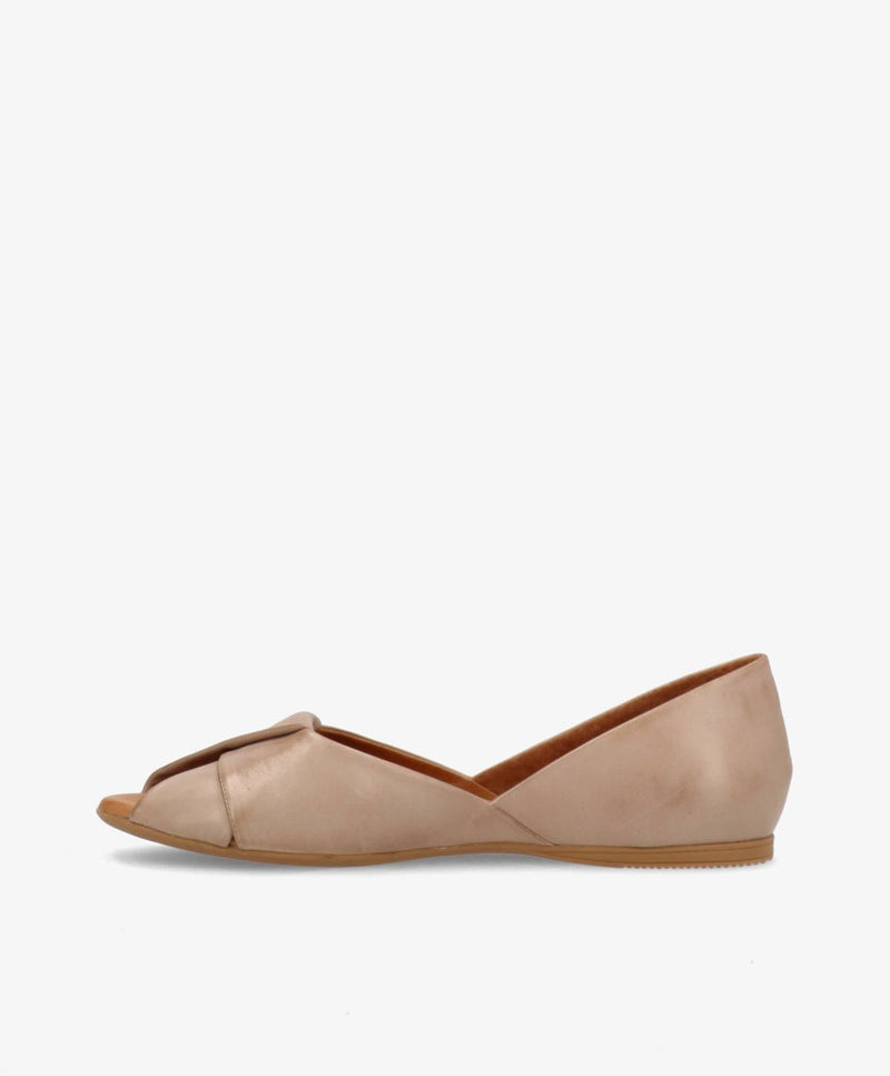 VIVA - Beige læder - Ballerina Dame